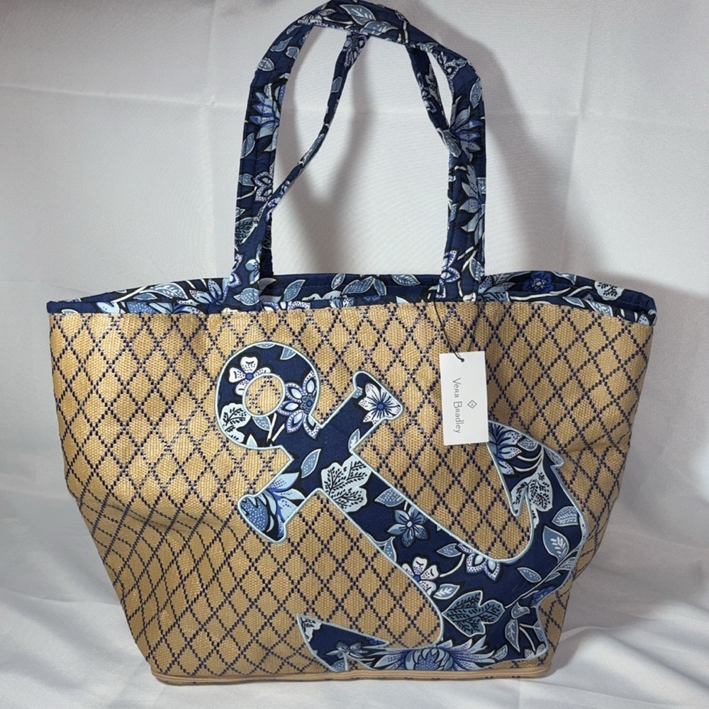 Vera Bradley Anchor Tropics Tapestry Beach Tote Bag